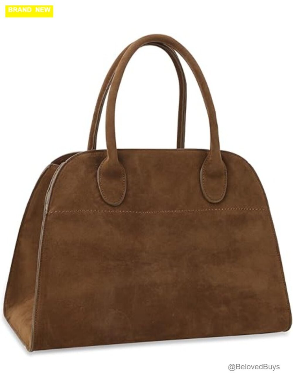 Vegan Suede Tote Bag Women's Vintage Top Handle Shoulder Satchel